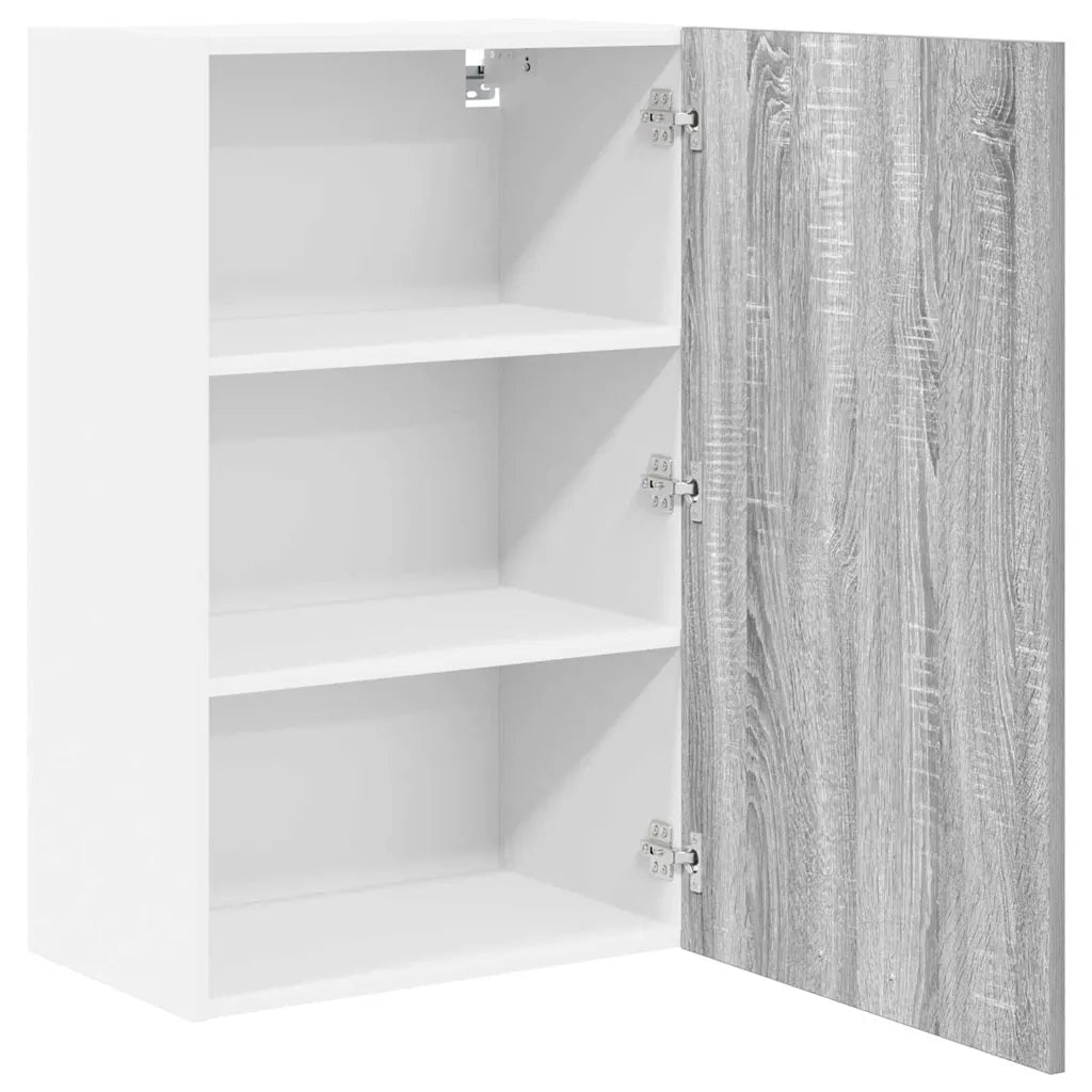 Armadio pensile Grigio Sonoma e Bianco 50 x 31 x 80 cm 884271