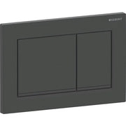 PLACCA DI COMANDO 2 TASTI OMEGA 20 SQUADRATA- Nero opa. bordoinf Nero luc.- GEBERIT- pezzi 1
