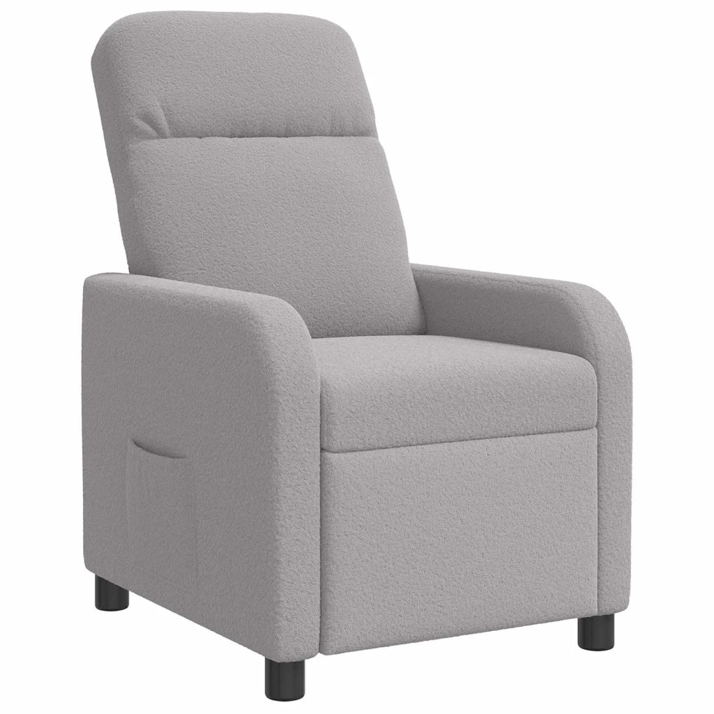 Divano Sedia-Poltrona reclinabile Grigio Chiaro Boucl¨¦