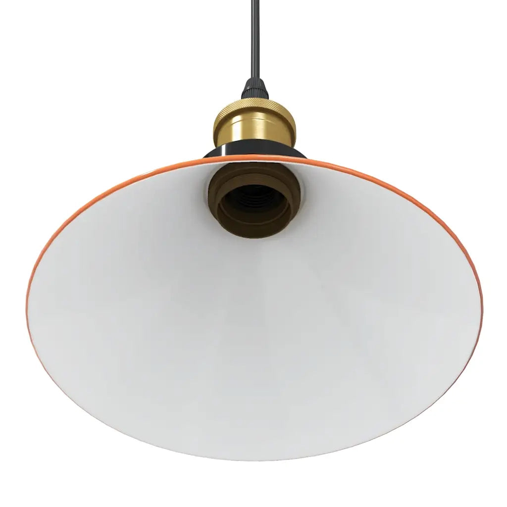 Lampada Sospensione Regolabile E27 Arancio Lucido ?22cm Metallo CFW7483967