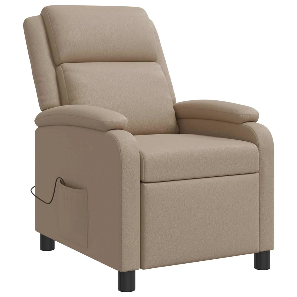 Divano Sedia-Poltrona Massaggiante Cappuccino Similpelle 612348