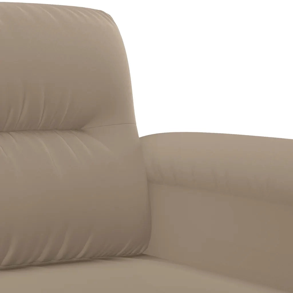 Set Divani 3 pz con Cuscini Tortora in Tessuto Microfibra 3202320