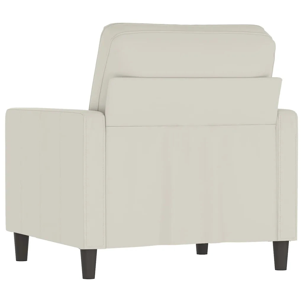 Poltrona-Poltroncina-Divano Sedia Crema 60 cm Velluto 272590
