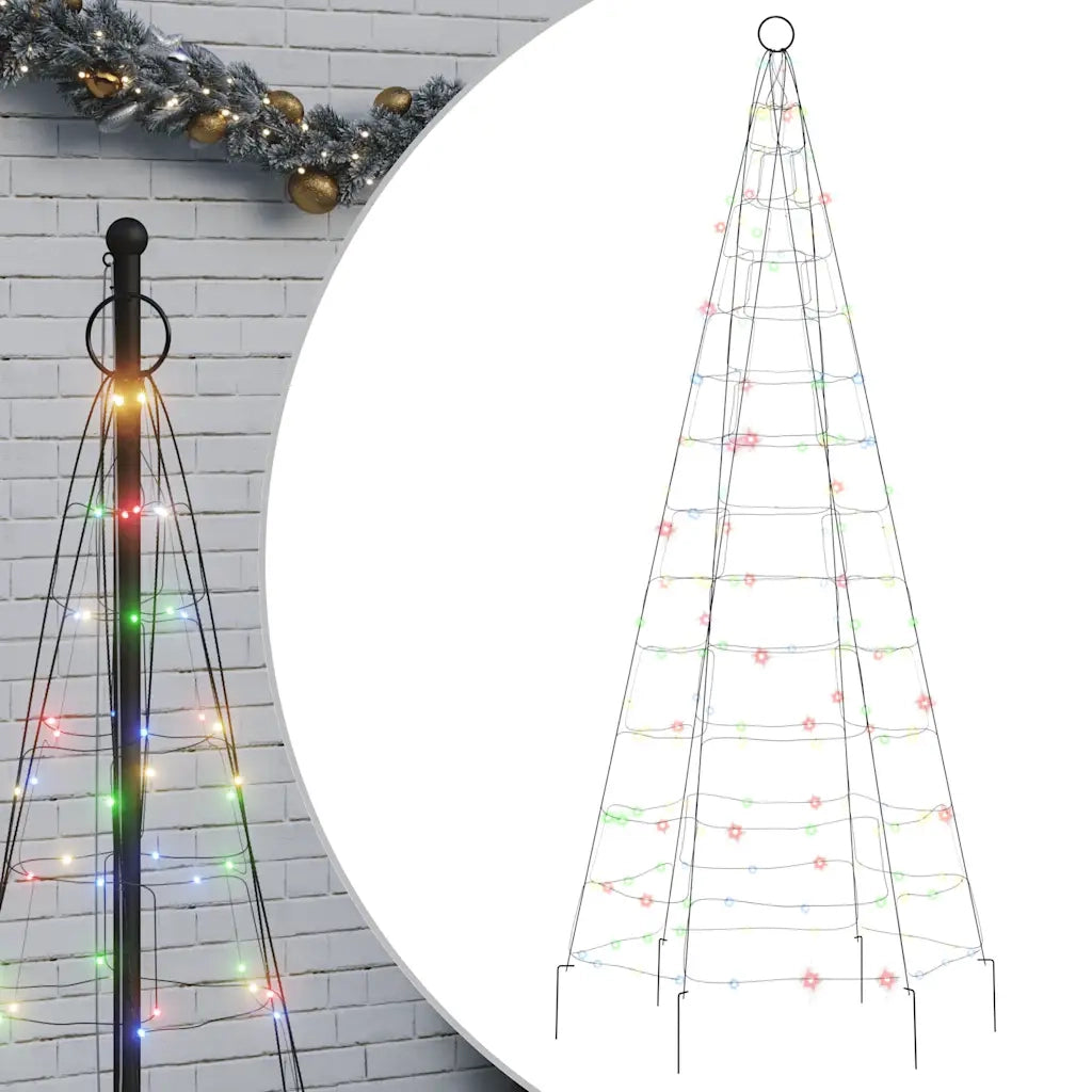 Albero di Natale a LED 200 LED Colorato 180 cm 358110