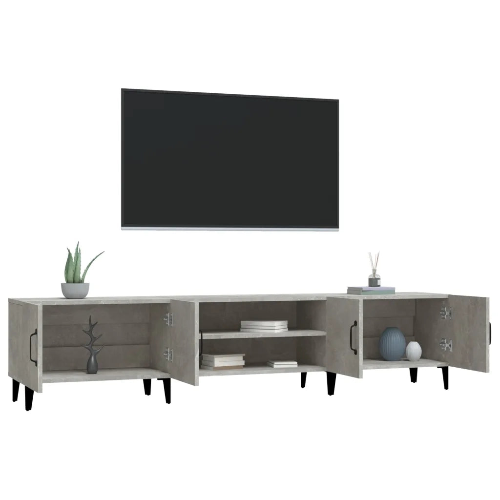 Mobile TV | Armadietto TV | Mobile Porta TV Grigio Cemento 180x31,5x40 cm Legno Multistrato