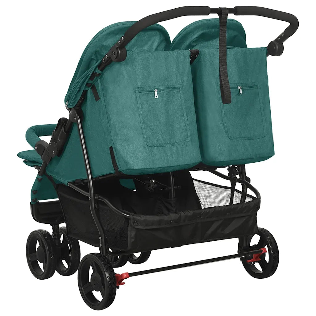 Passeggino Gemellare Verde in Acciaio CFW3948875