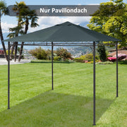 Telo di ricambio per gazebo 298 x 295 cm in poliestere grigio scuro