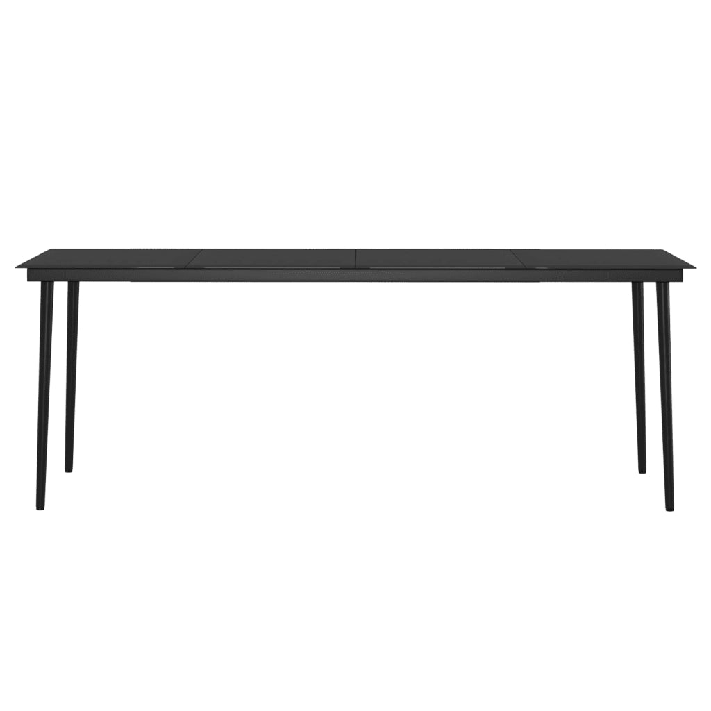Set da Pranzo per Giardino 9 pz con Cuscini Grigio e Nero cod mxl 48779