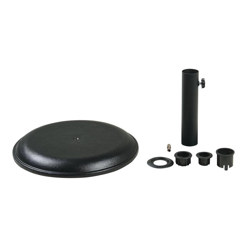 Piedistallo per Ombrellone Bionaz Rotondo Ø45 x 5 cm Nero casa.pro
