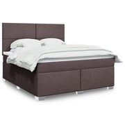 Giroletto a Molle con Materasso Marrone Scuro 180x200cm Tessuto 3290563