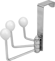 Hanger per armadio - Hanger per porta con 3 bracci - 180 gradi girevoli - Acciaio inossidabile - Supporto per asciugamani per bagno e cucina