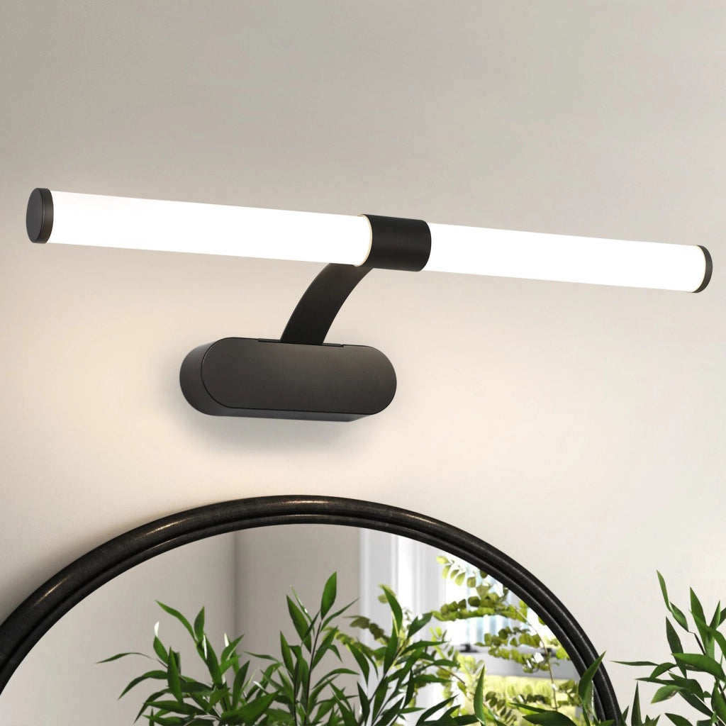 ZMH Lampada da Specchio LED per Bagno Nera 60 cm 8W Moderna IP44 a Parete Luce Neutra 4000K per Cucina e Armadio