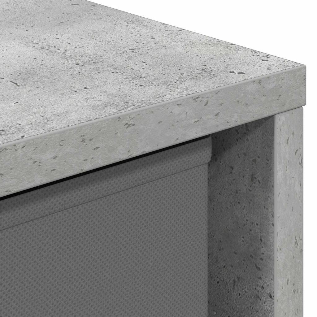 Credenza con cassetto Grigio cemento 49,5 x 22 x 47 cm