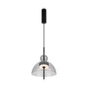 Maytoni Lampadario Moderno Bangkok 1 luce LED integrato nero metallo vetro