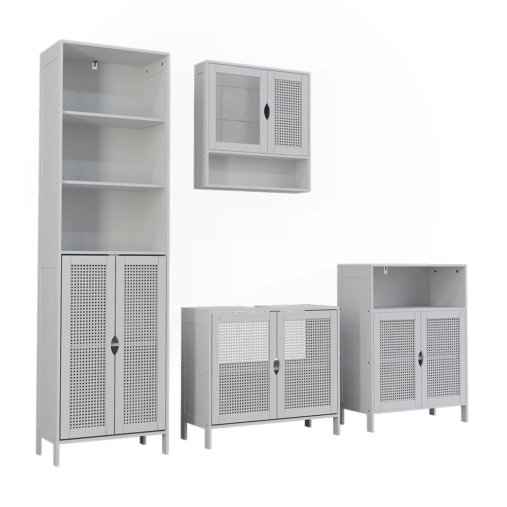 Vicco Set di mobili da bagno Bianco 4 parti