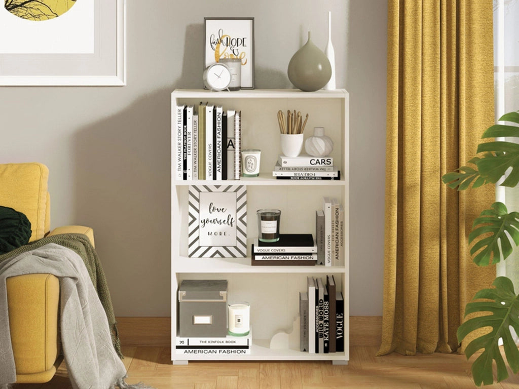 Biblioteca Moiano, Libreria 2 Ripiani, 70x24.5x107.5h cm Bianco Opaco