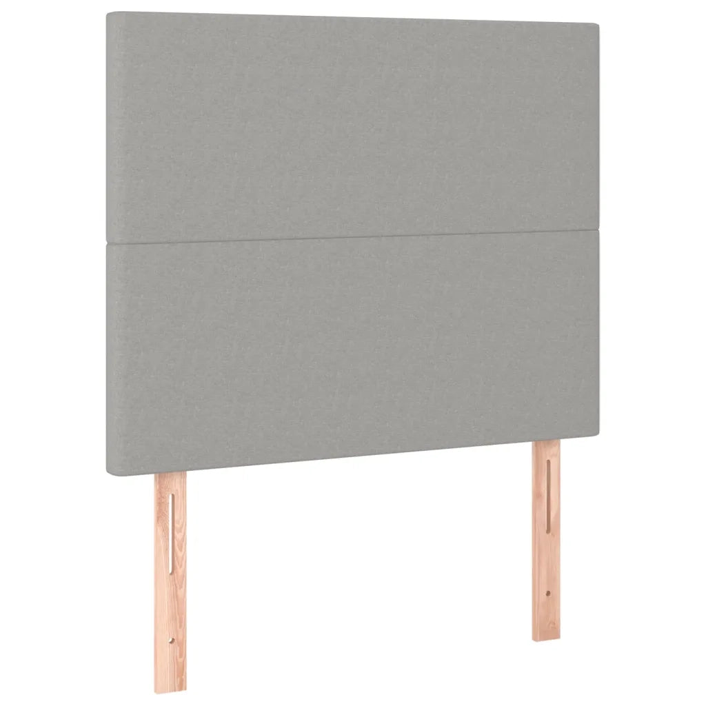 Testiera-Testata Decorativa Grigio Chiaro 90x5x118/128 cm Tessuto 791317