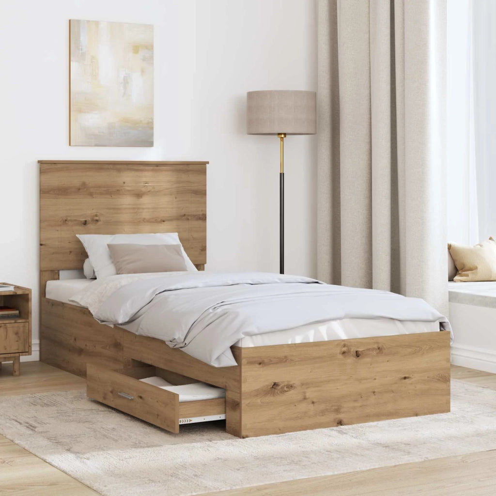 Struttura del letto Rovere artigianale 100 x 200 cm
