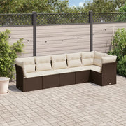 Set Divani da Giardino 6 pz con Cuscini Marrone in Polyrattancod mxl 87010