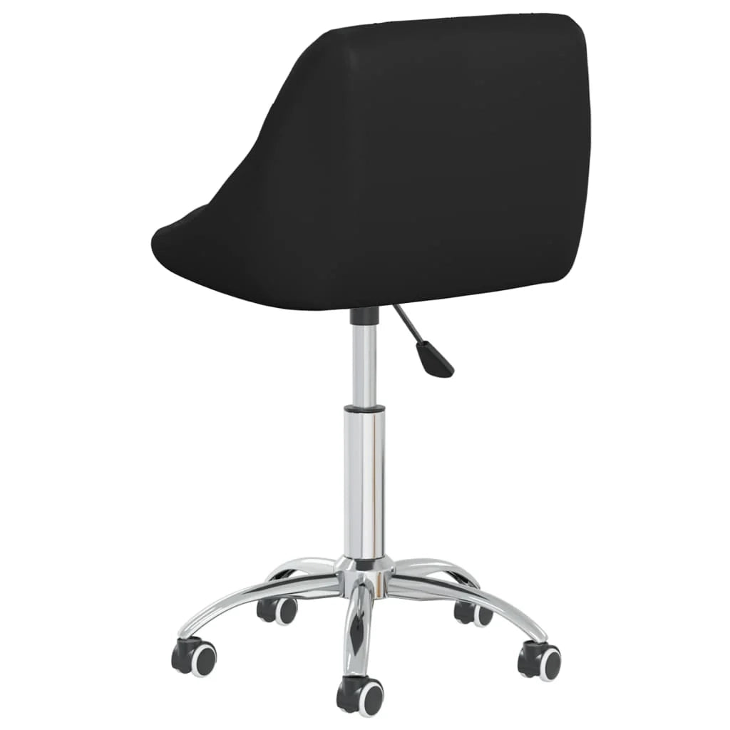 Sedia girevole da ufficio/sedia da studio/sedia da computer/sgabello/poltrona letto in similpelle nera 02_0024052