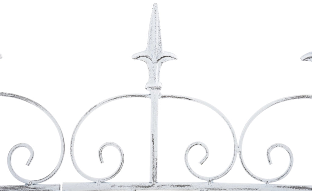Set di 4 recinzioni da giardino Mangold bianco antico