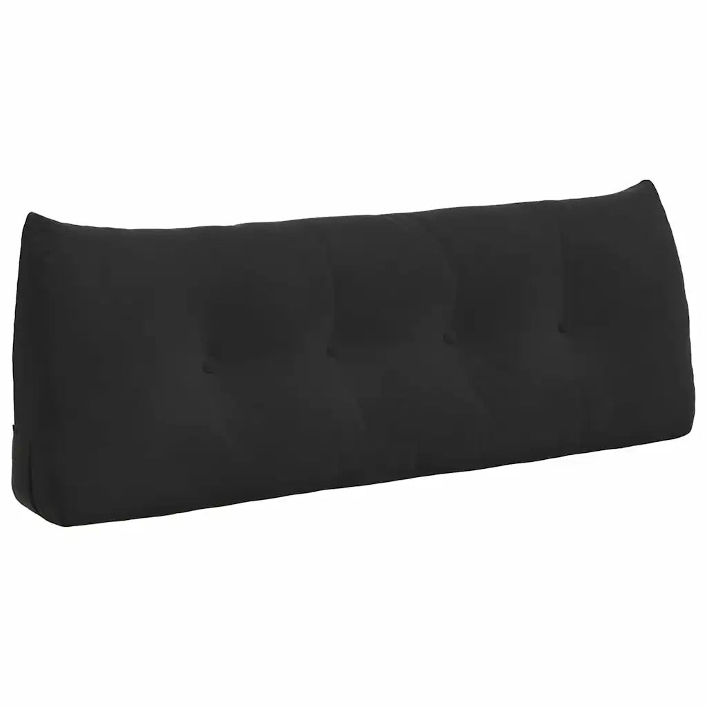 Cuscino per Schiena Nero 120 x 24 x 50 cm Velluto