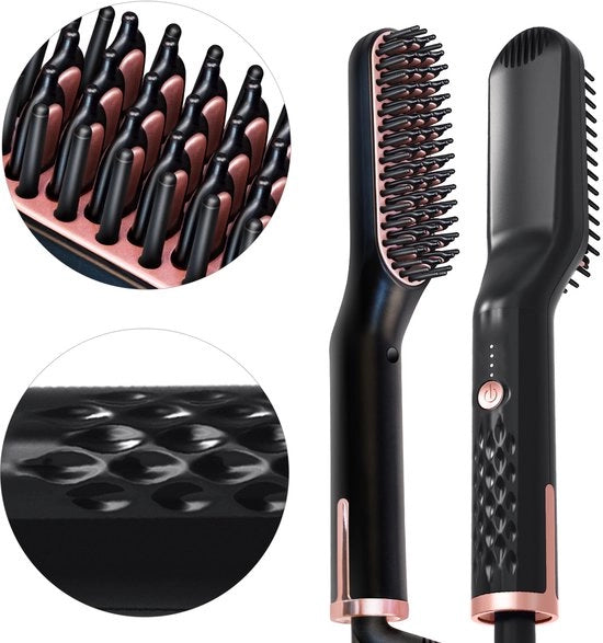 Baard stijltang per uomo, mini stilettura per barba uomo anti-verdure, con funzione di spegnimento automatico | 3 stilettura multifunzione per capelli