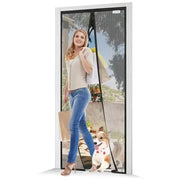 Trade Shop - Tenda Zanzariera Porte Balconi Insetti Zanzare Magnetica Nera Da 90 X 210 Cm 616220 -