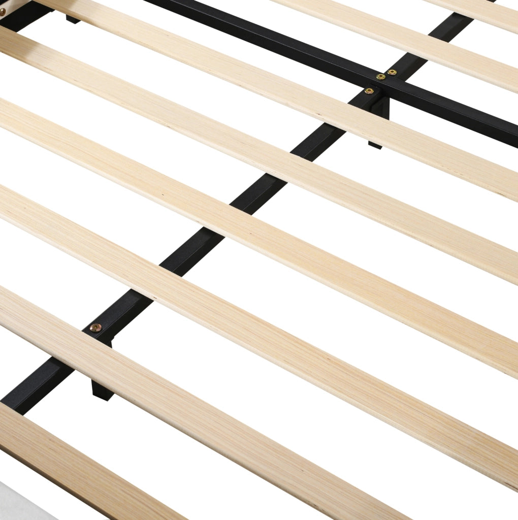Letto imbottito per bambini a forma di orso, 140x200 cm, bianco