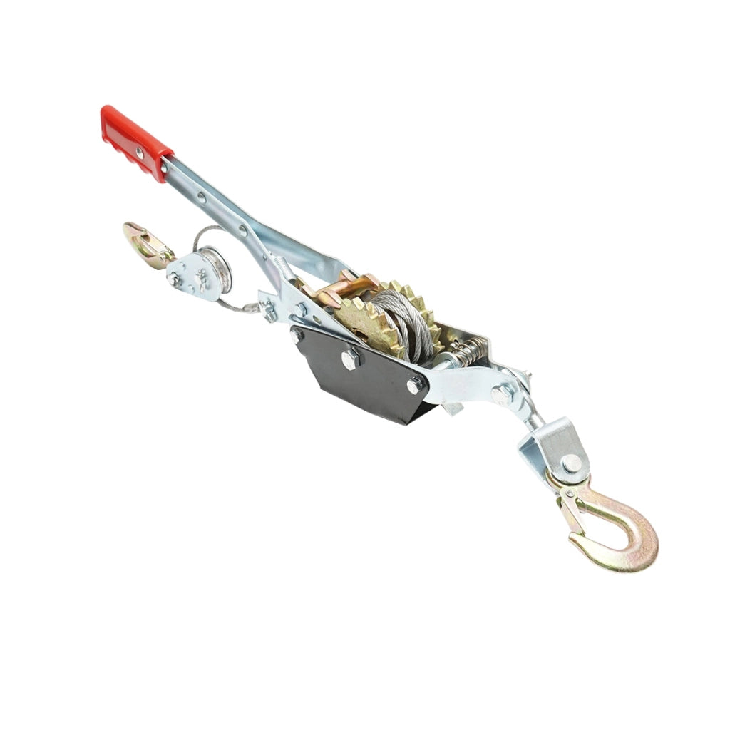 Verricello manuale da 2000 kg con cavo in acciaio da 4 mm, lunghezza 900 mm