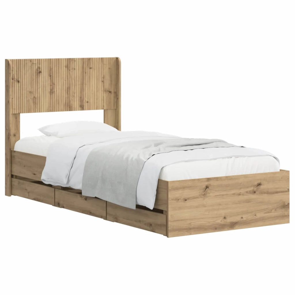Struttura del letto con stoccaggio e testata Artisan Oak 3445817