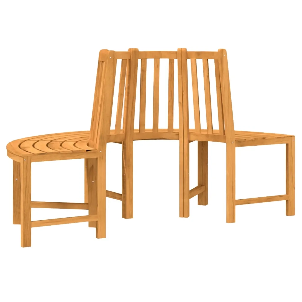 vidaXL Panche per Albero Semi Circolari 2pz Ø160cm Legno Massello Teak