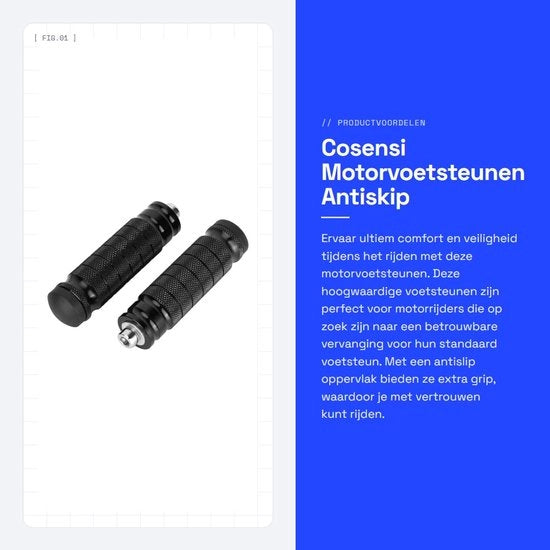 Sostegno Motorizzato Antiscivolo - Lavorazione CNC - Acciaio Inossidabile - Viti M8 - Universale - Sostegno per Pedali in Alluminio di Alta Qualità