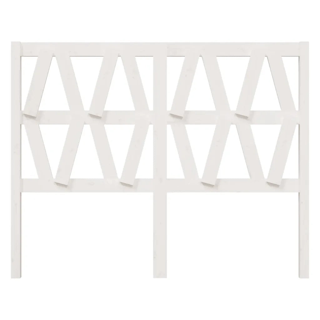 Testiera per Letto-Testata-Testiera Decorativa Bianca 126x4x100cm in Legno Massello di Pino 320489