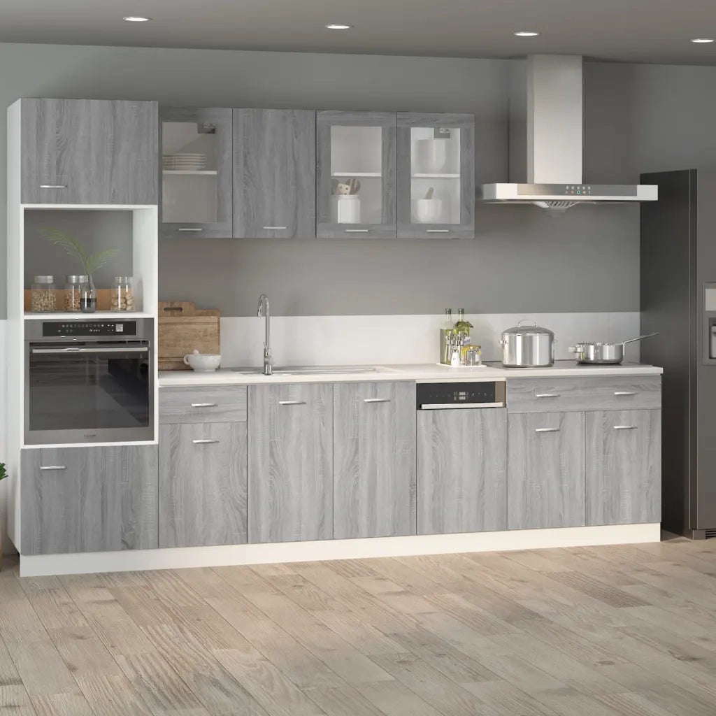 Mobile con Cassetto Grigio Sonoma 80x46x81,5 Legno Multistratocod mxl 103775