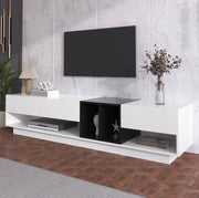 mobile TV 190 cm bianco e nero – 3 cassetti e 2 vani