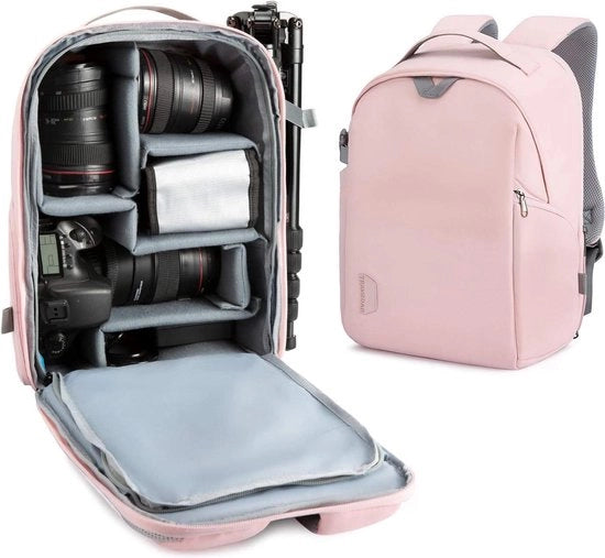 Borsa impermeabile nera per accessori fotocamera DSLR per uomo e donna