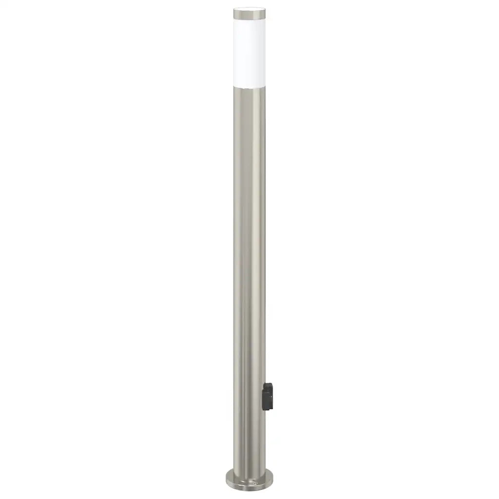 Lampada a paletto con presa elettrica 110 cm Acciaio Inox IP44 4006015