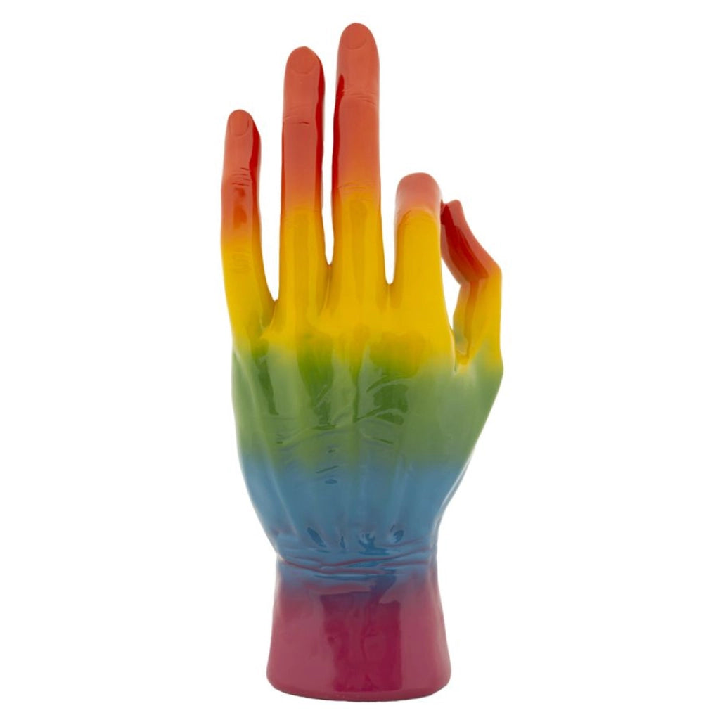 Scultura Mano, Multicolore, Poliresina, 16x10,5x36 cm