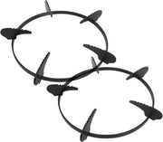 Due pezzi di riduttore di fiamma per forno a gas - supporto per maniglia resistente - adatto per GasUnder 20 cm - nero.