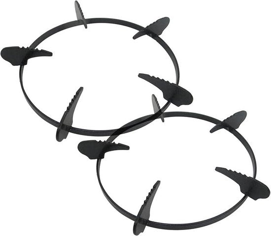 Due pezzi di riduttore di fiamma per forno a gas - supporto per maniglia resistente - adatto per GasUnder 20 cm - nero.
