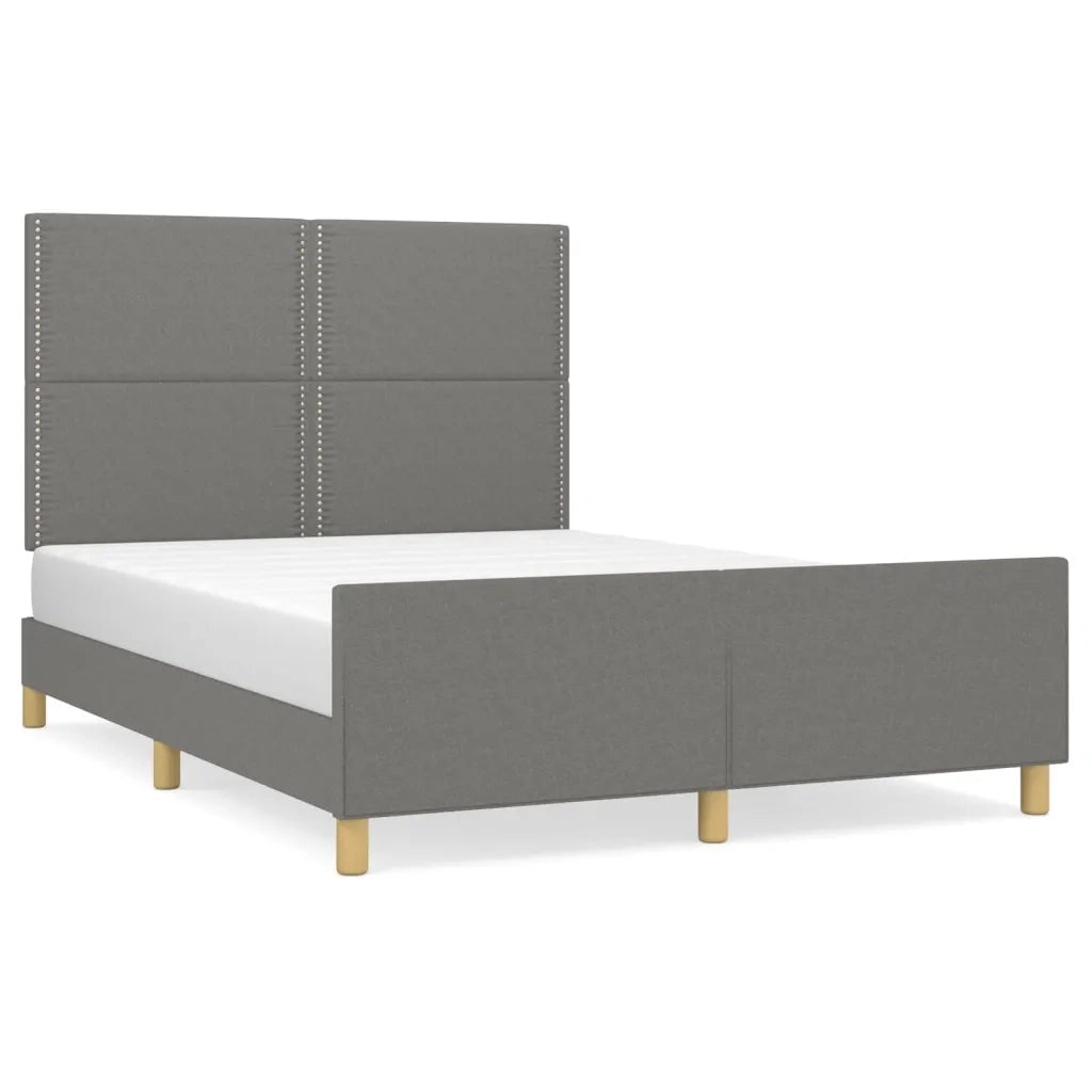 Giroletto senza Materasso Grigio Scuro 140x200 cm Tessuto 3124977