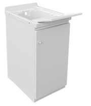 Lavatoio 45x50 con mobile ad 1 anta in ABS con tavola in propilene - Bianco