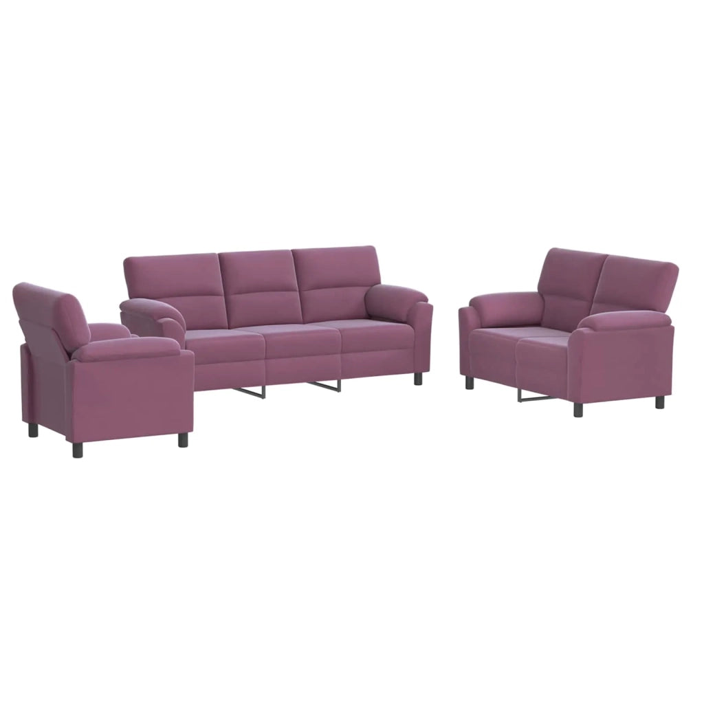 Set di divani 3 pcs Viola Velluto 3430475