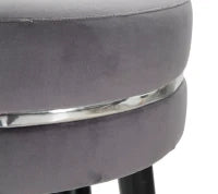 Sgabello Bar Paris Grigio/Silver Cm Ø 35X74