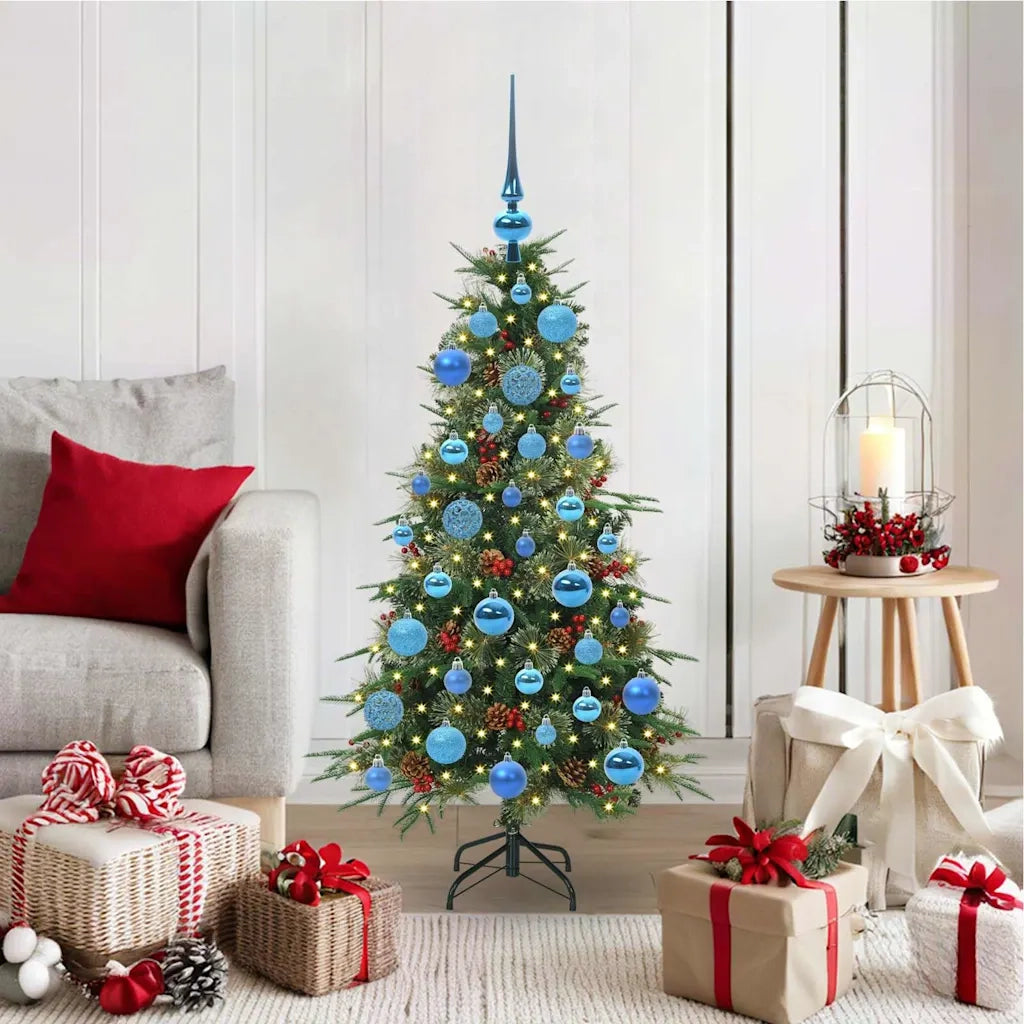 Albero di Natale Artificiale con Rami Pieghevoli Verde 120 cm