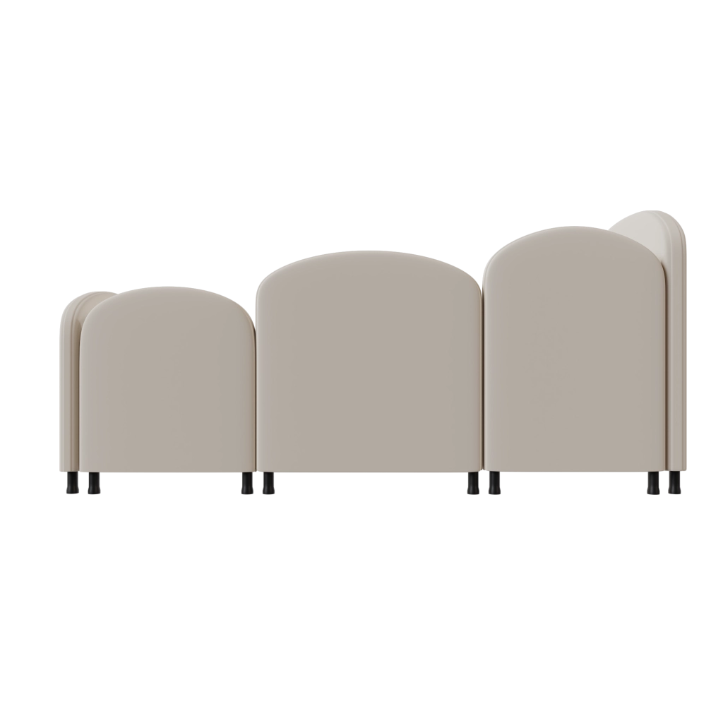 Letto per bambini a forma di fiore con cassetto; 90x200 cm; velluto beige