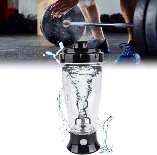 Shaker proteine 350 ml - Mok elettrico auto-temprante - Mixatore acqua shaker - Per proteine cremose fitness - Shaker cacao caffè latte.