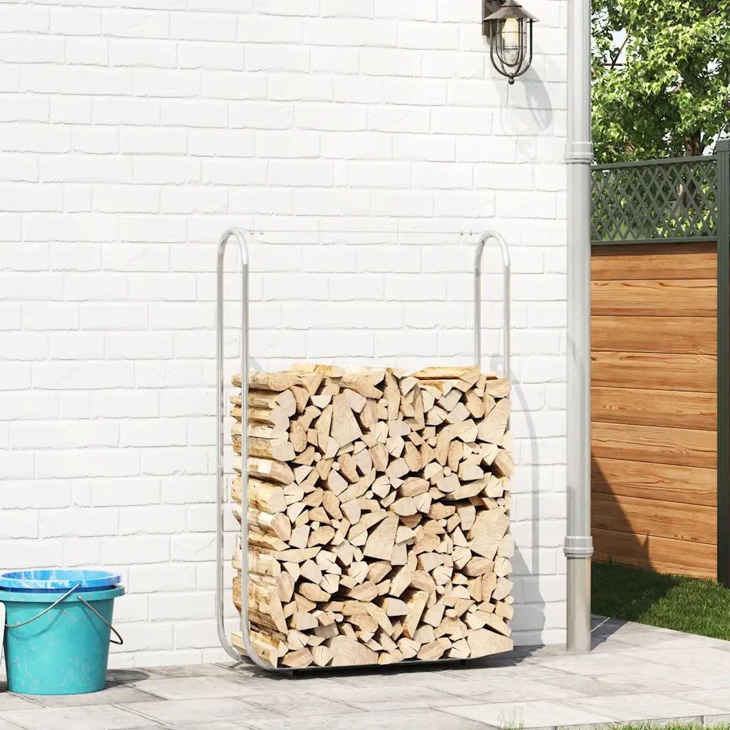 Rastrelliera per Legna 100x25x150 cm in Acciaio Zincato 4100703