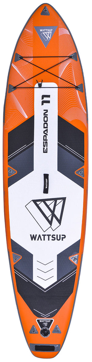 SUP Tavola Gonfiabile 335x81x15 cm con Pagaia Zaino e Accessori Wattsup Espadon Arancione